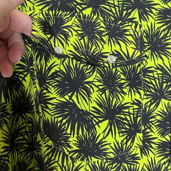 Sandrine Rose Havana Palm Trees California Shirt Chest Pocket Women Medium NWT - Picture 6 of 9